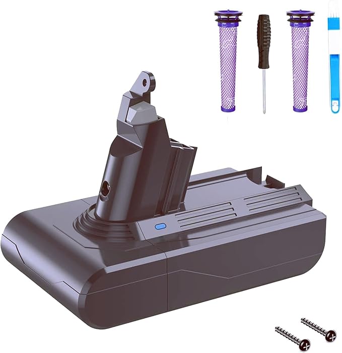 باتری لیتیومی Dyson V6 (FLYLINKTECH 6.0Ah، 21.6V) سازگار با DC58/DC59/DC61/DC62 | آمازونیکس